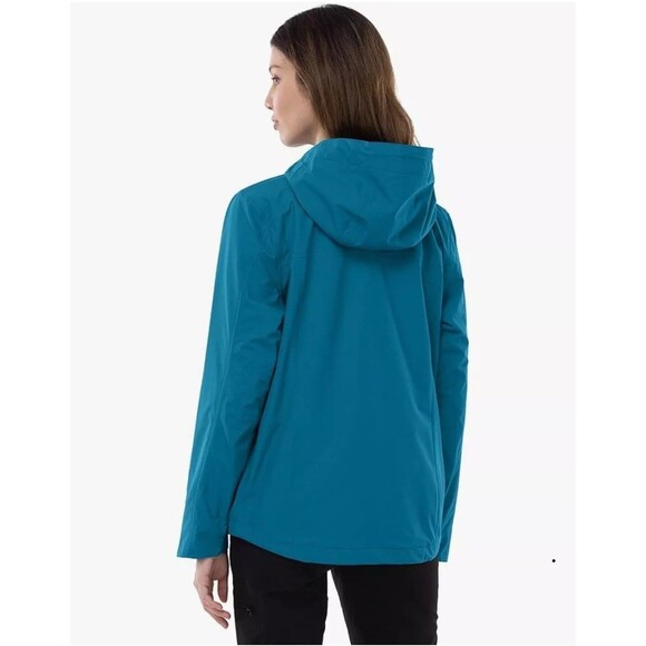 Kirkland Women's XL Green Soft Shell Jacket 4-Way Stretch Rain Wind Zip Pockets - Picture 2 of 8